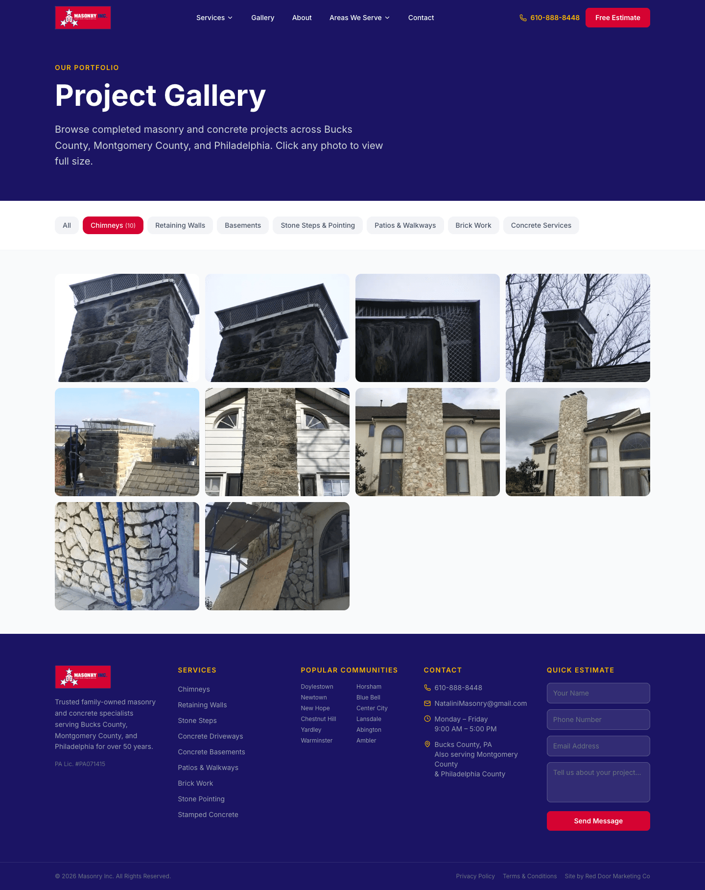 New chimney gallery with filters