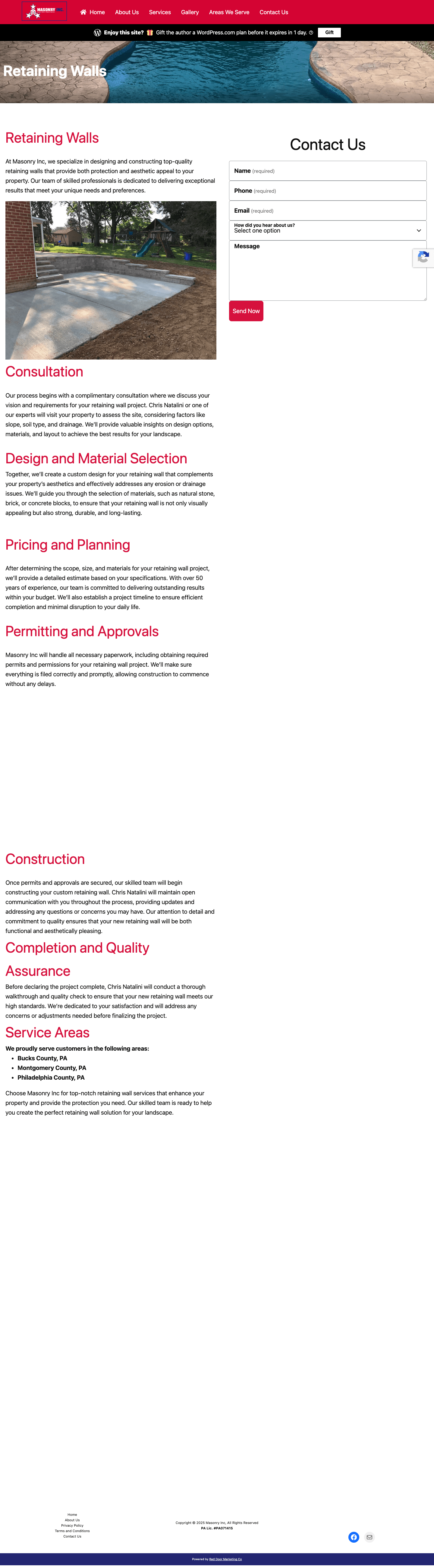 Old retaining walls page