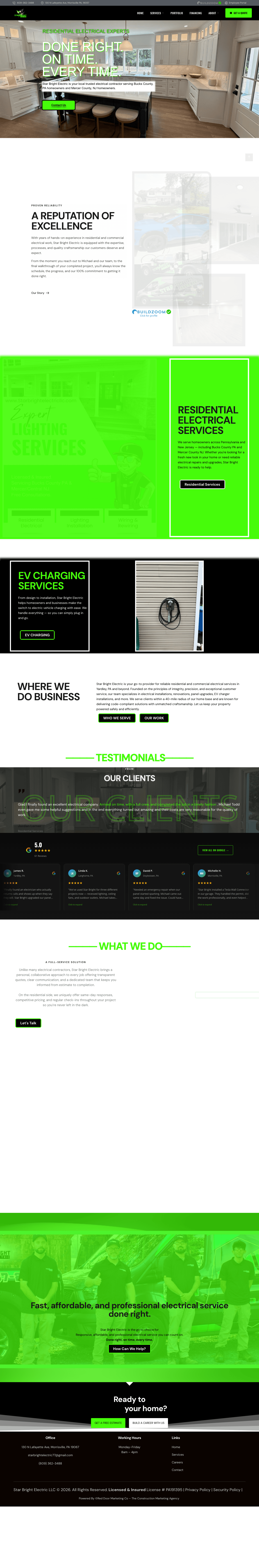 Star Bright Electric new homepage