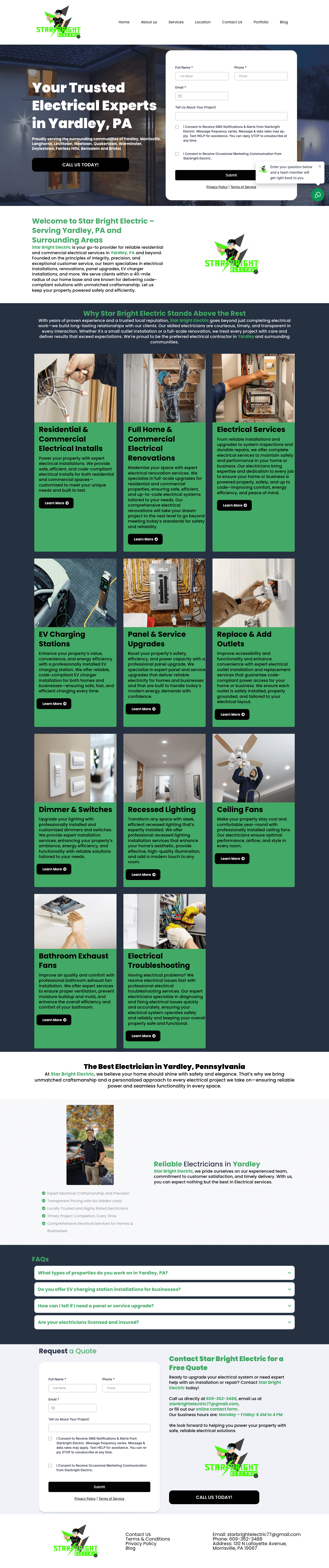 Star Bright Electric old homepage